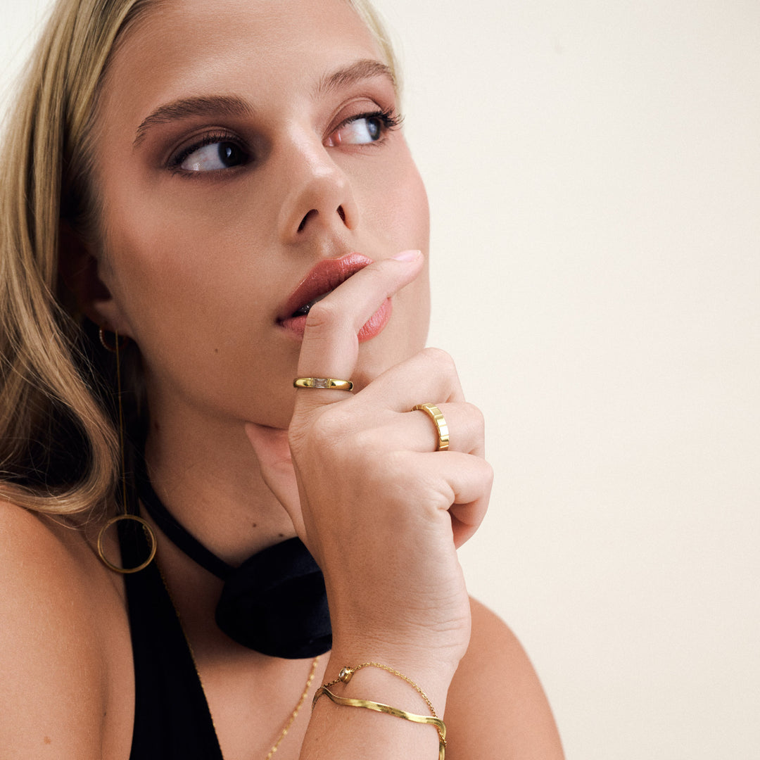 Tiril - Kjedeøredobber Sirkel Rustfritt Stål