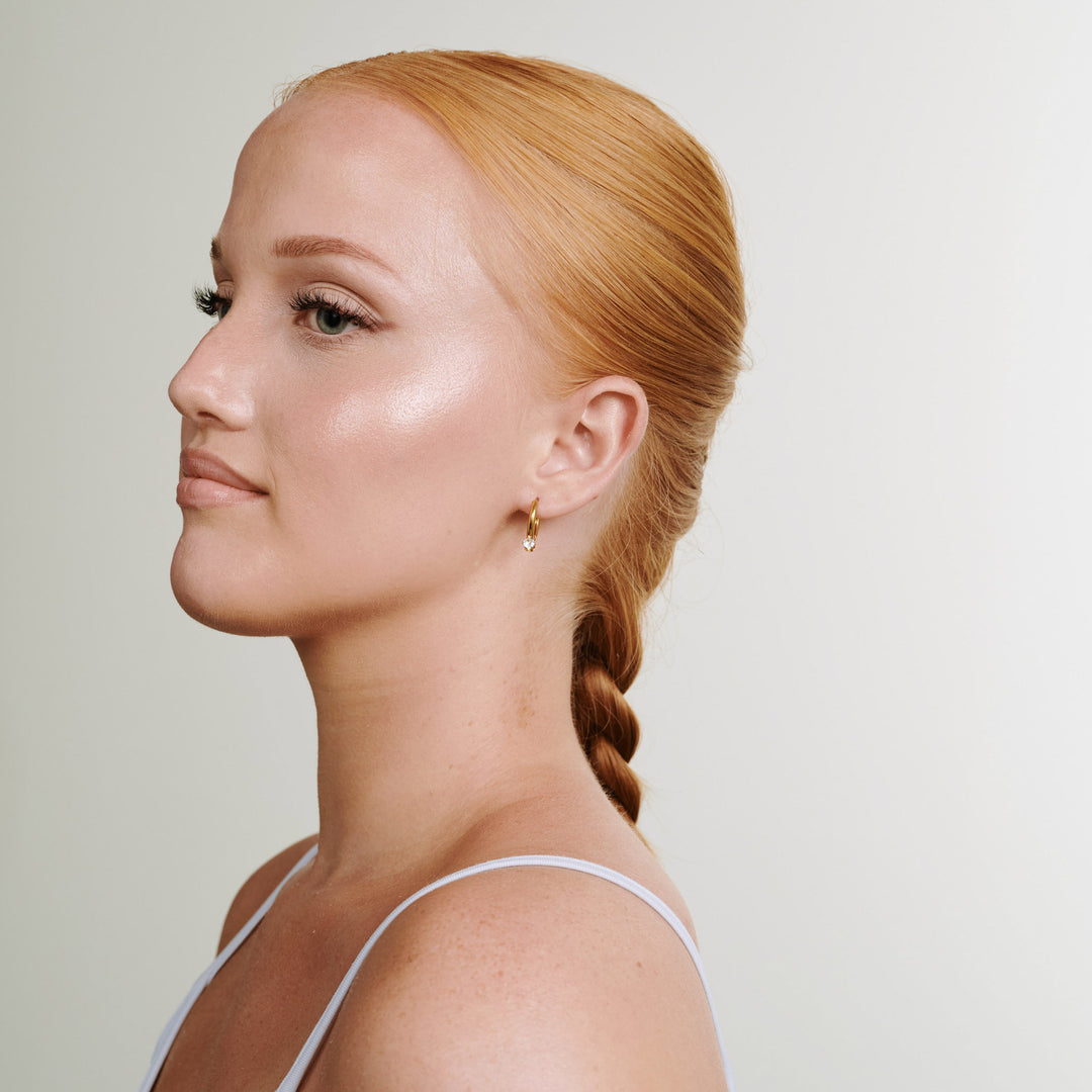 Oline - Hoops Øredobber Krystall Rustfritt Stål