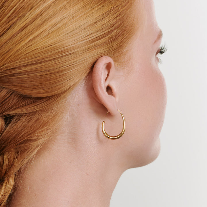 Vilhelmina - Justerbare Hoops Øredobber Rustfritt Stål