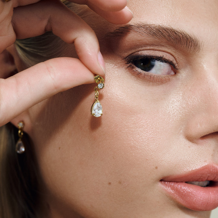 Roslyn - Øredobber Krystall Rustfritt Stål