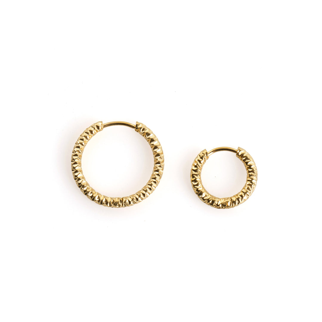 Torun - Øredobber Hoops 16mm Rustfritt Stål