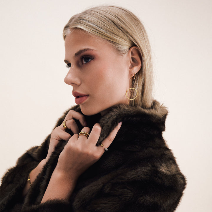 Tolouse - Åpen Krystallring Rustfritt Stål