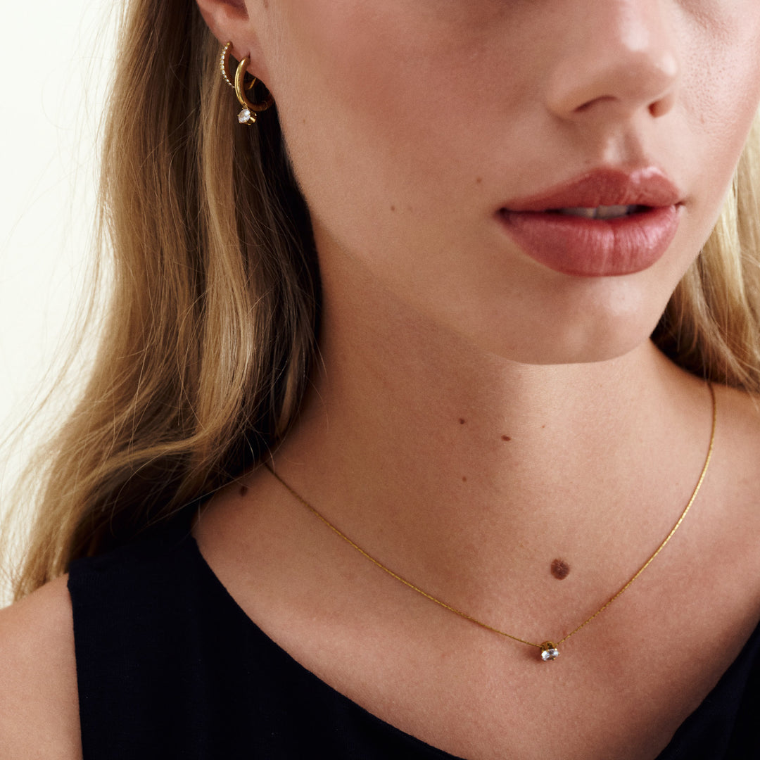 Lynne - Halskjede Krystall Rustfritt Stål