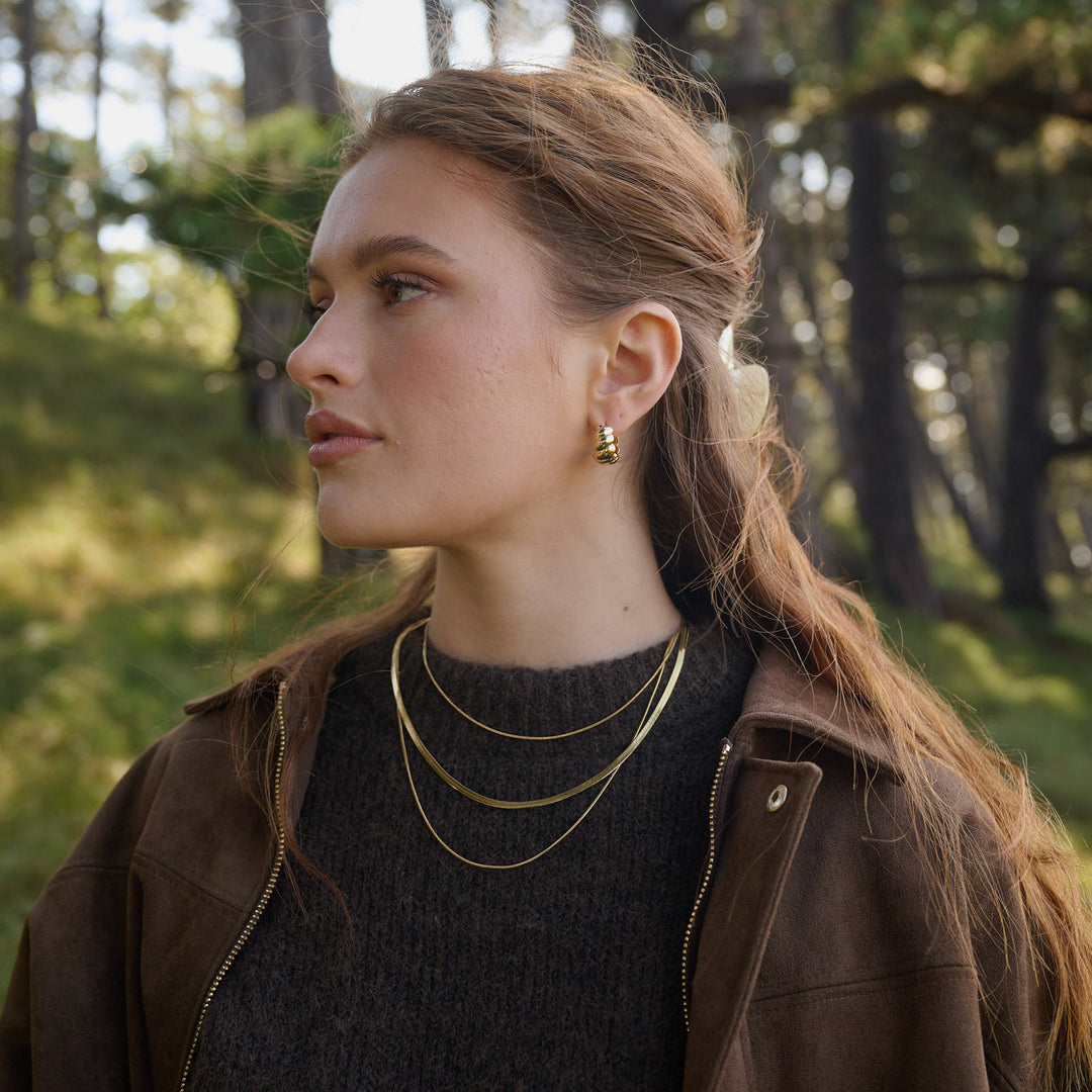 Matilde - Trippel Halskjede Rustfritt Stål