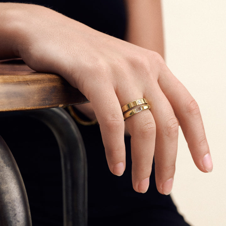 Isobel - Crystal Ring Stainless Steel