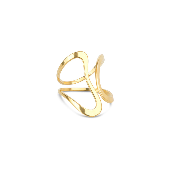 Minou - Abstrakt Ring Rustfritt Stål