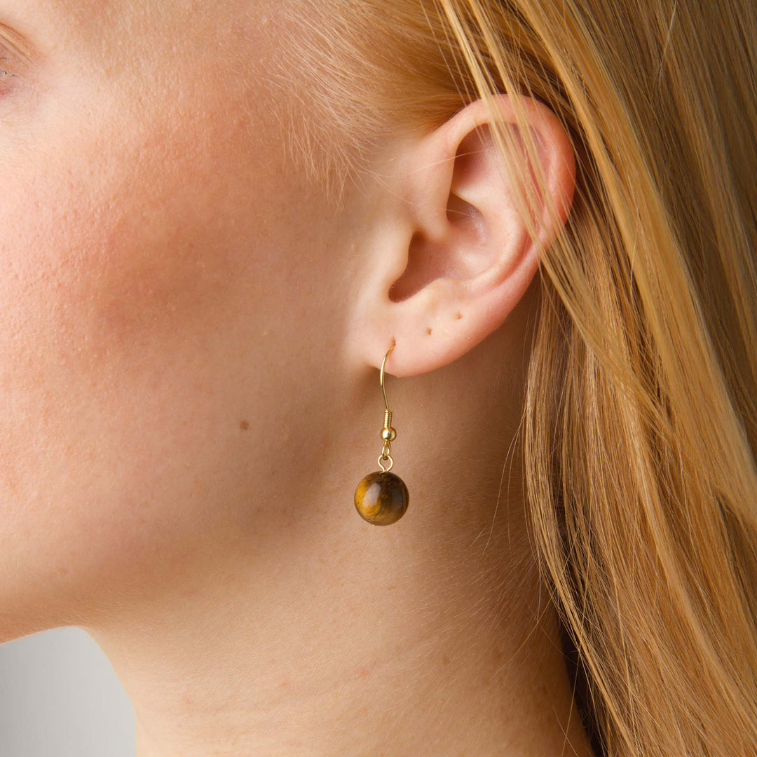 Birgit - Tiger Eye Earrings Stainless Steel