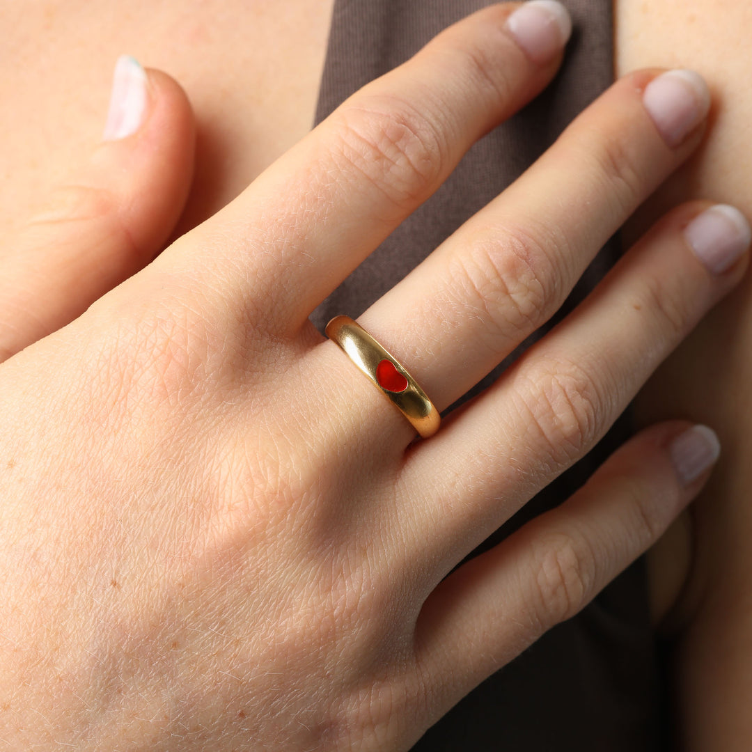 Odette - Hjertering Rustfritt Stål