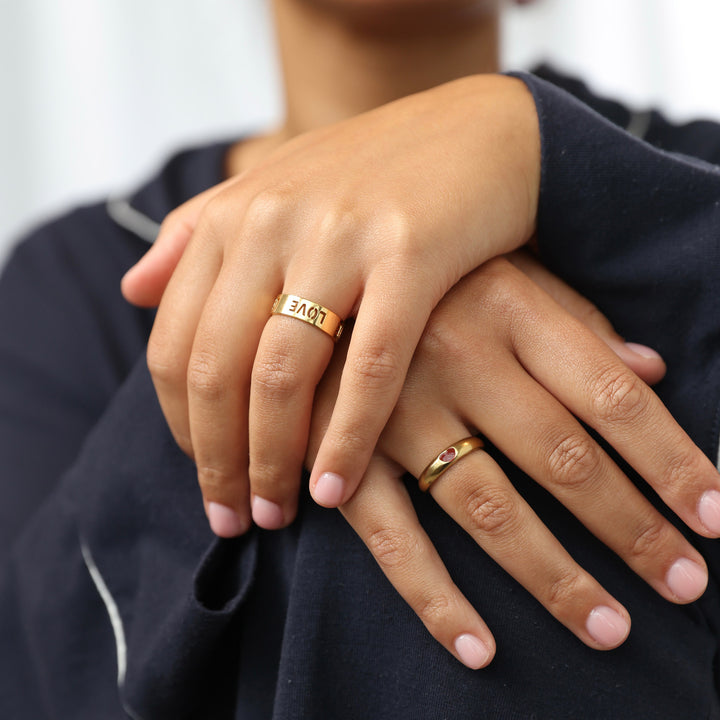 Odette - Hjertering Rustfritt Stål