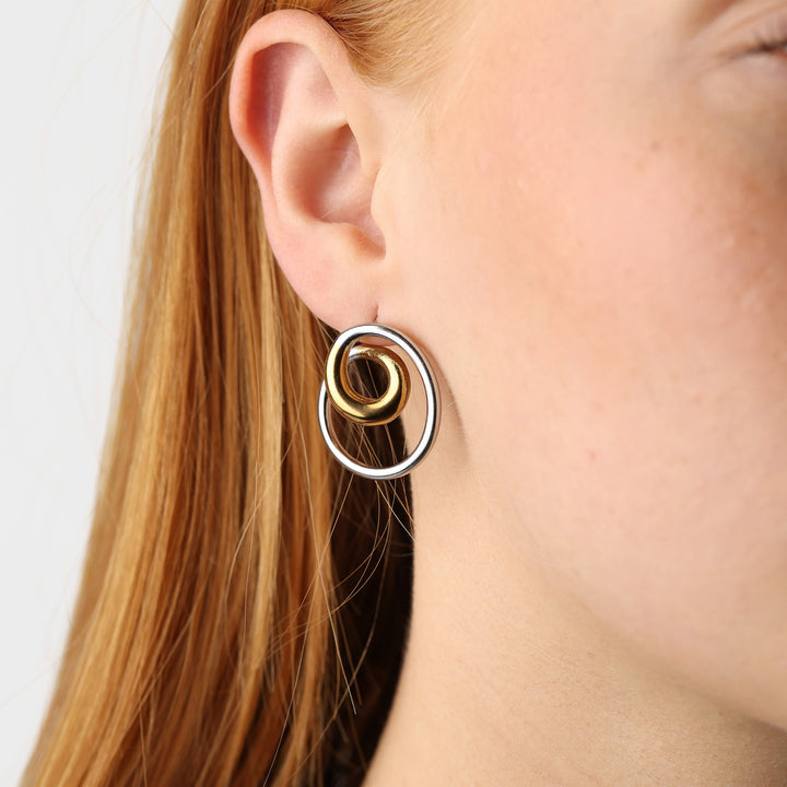 Lara - Swirl Stud Earrings Stainless Steel