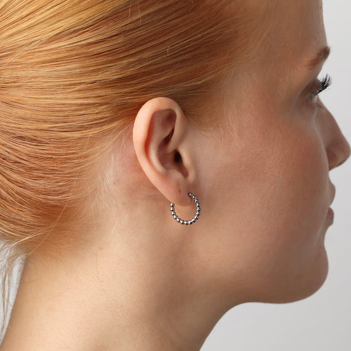 Hildur - Bubble Hoop Earrings Stainless Steel