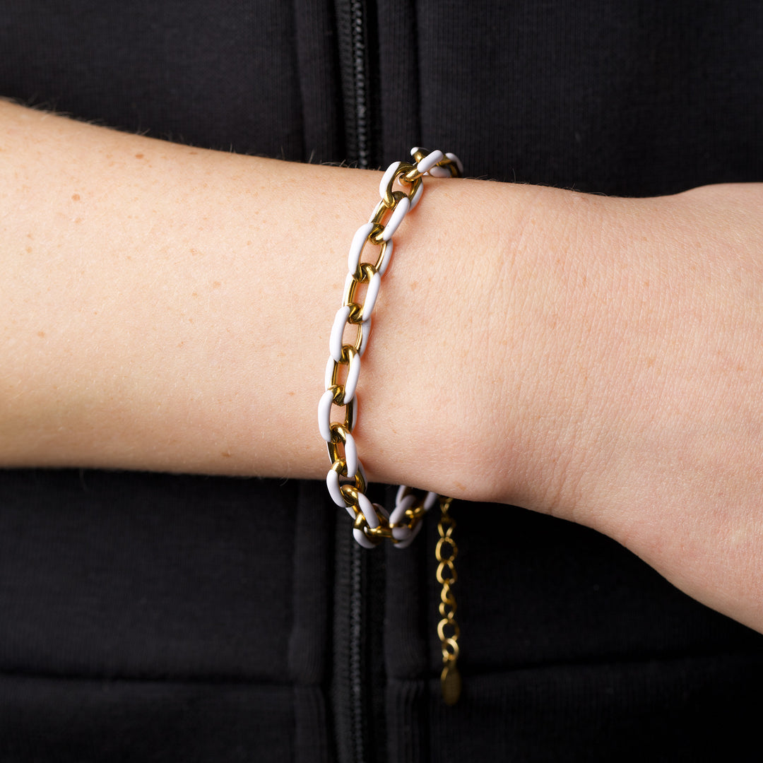 Ines - Fargerikt Lenkearmbånd Rustfritt Stål