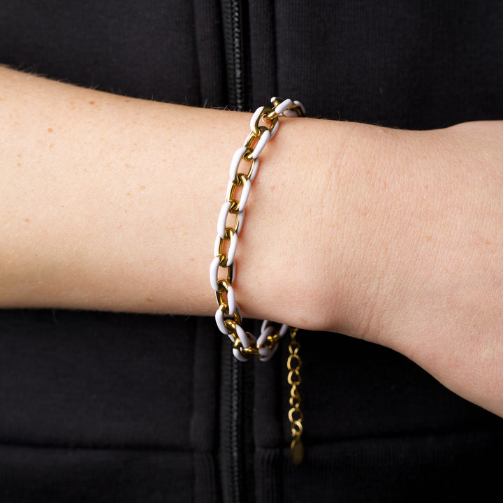 Ines - Fargerikt Lenkearmbånd Rustfritt Stål