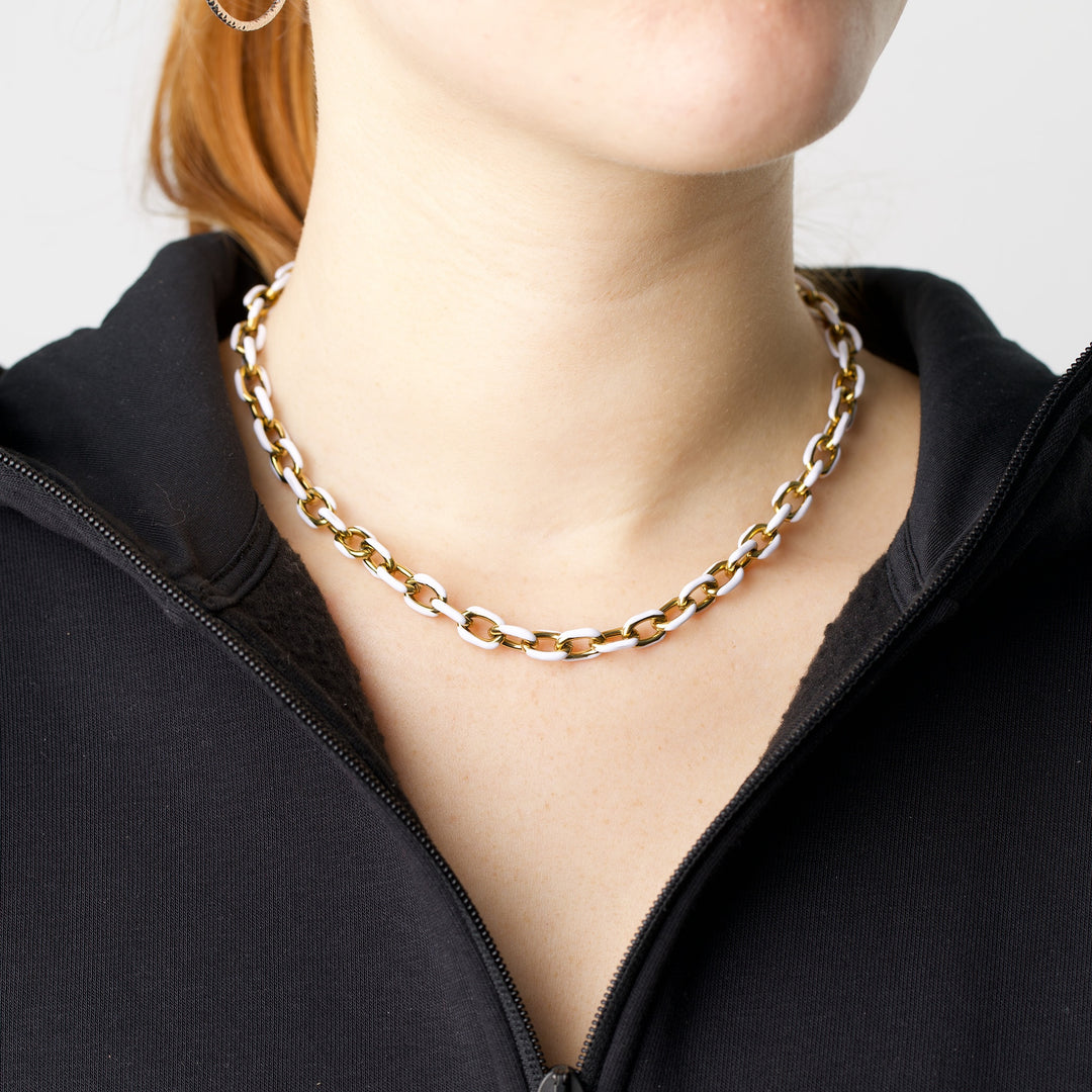 Ines - Fargerik Lenkehalskjede Rustfritt Stål