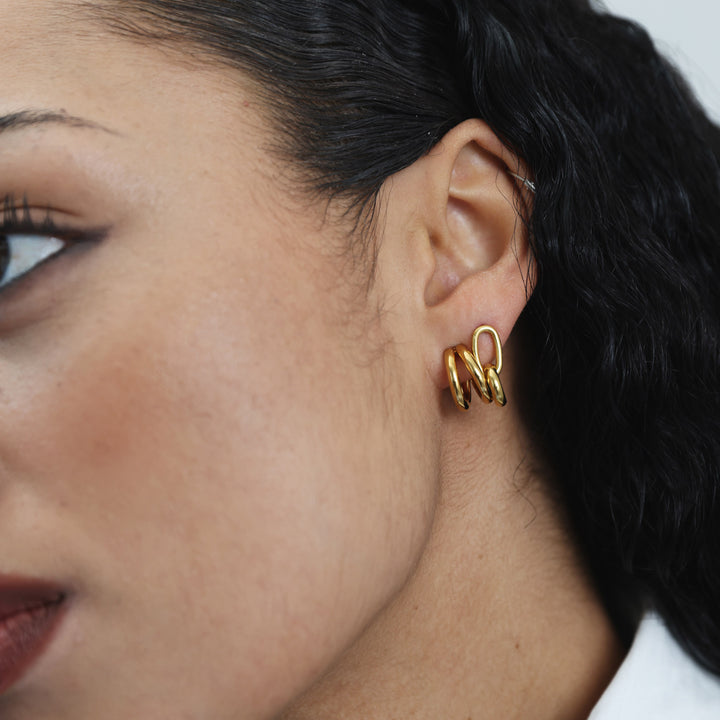 Madina - Hoop Øredobber Studs Rustfritt Stål