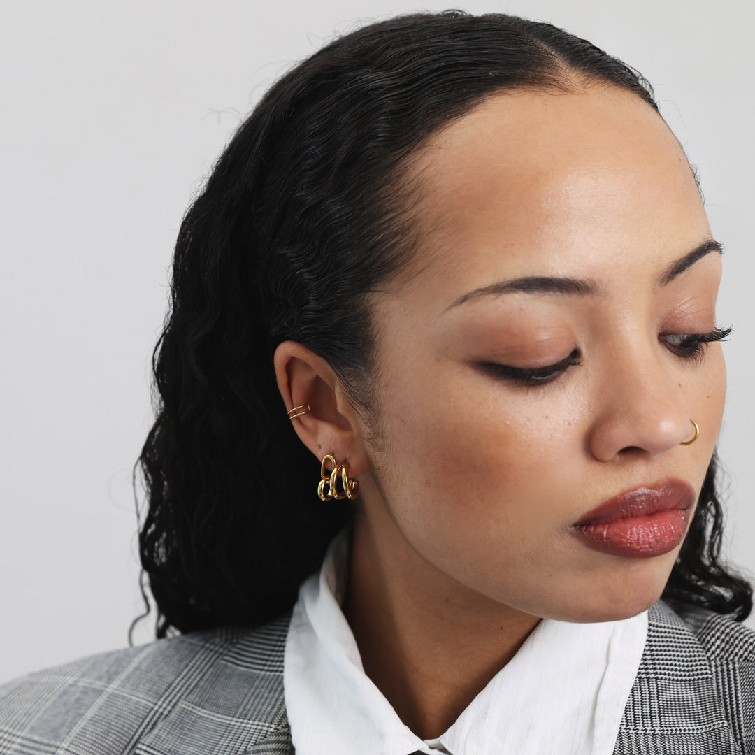 Madina - Hoop Øredobber Studs Rustfritt Stål