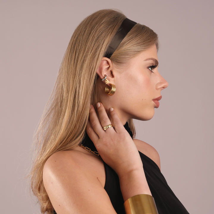 Liv - Multi Layered Studs Øredobber Rustfritt Stål