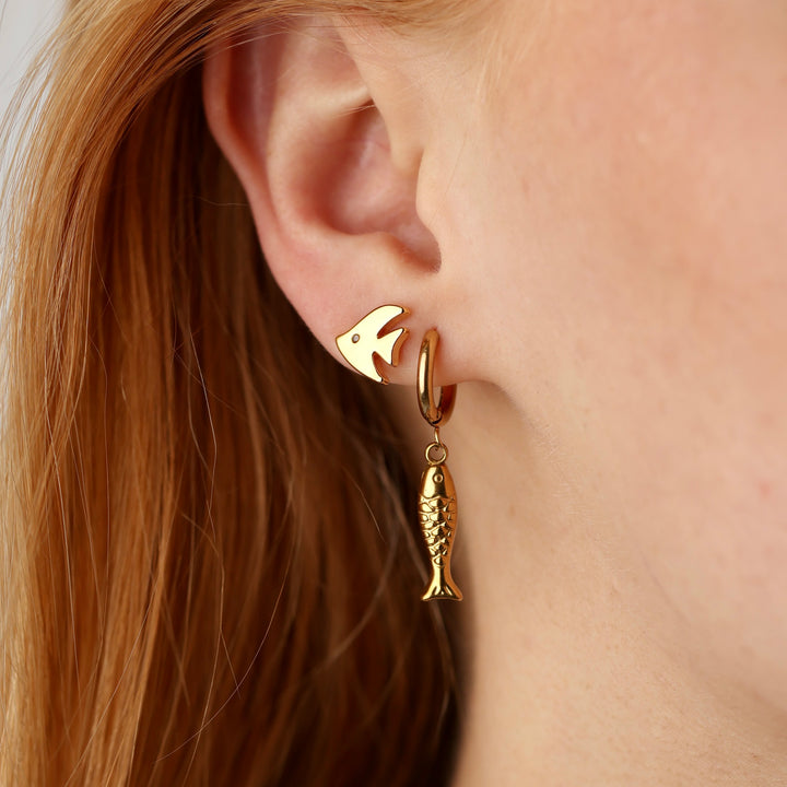 Fee - Fisk Øredobber Rustfritt Stål