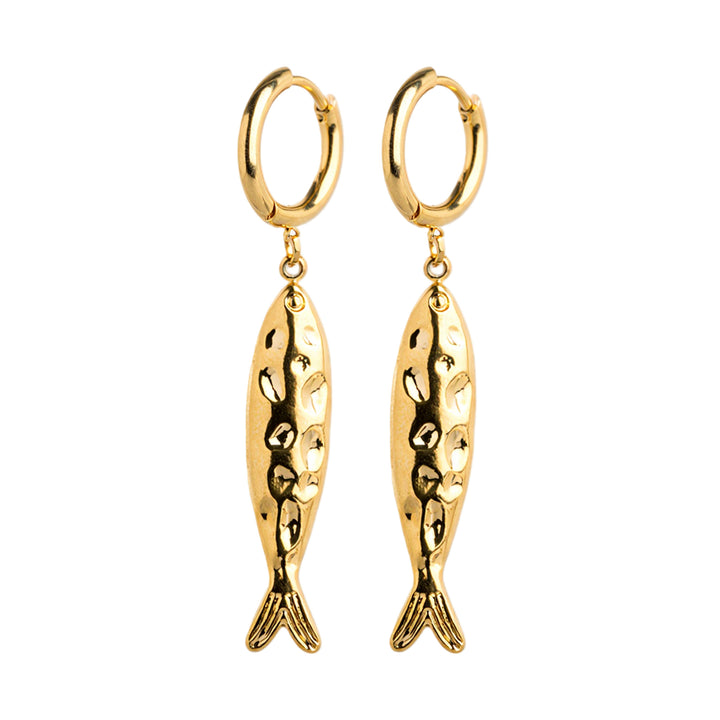 Fenja - Fisk Hoops Øredobber Rustfritt Stål