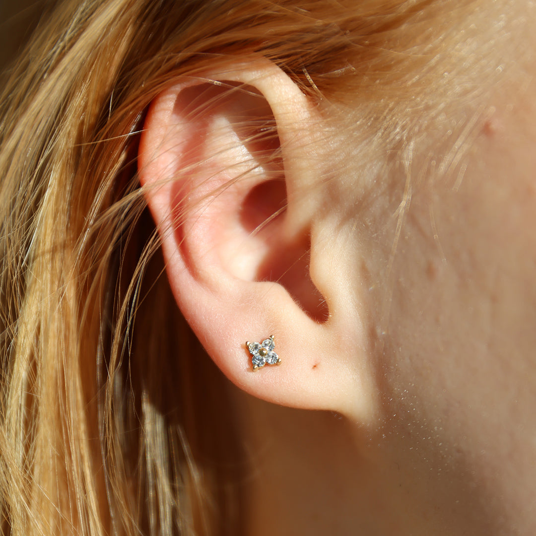 Hera - Øredobber Krystall Rustfritt Stål