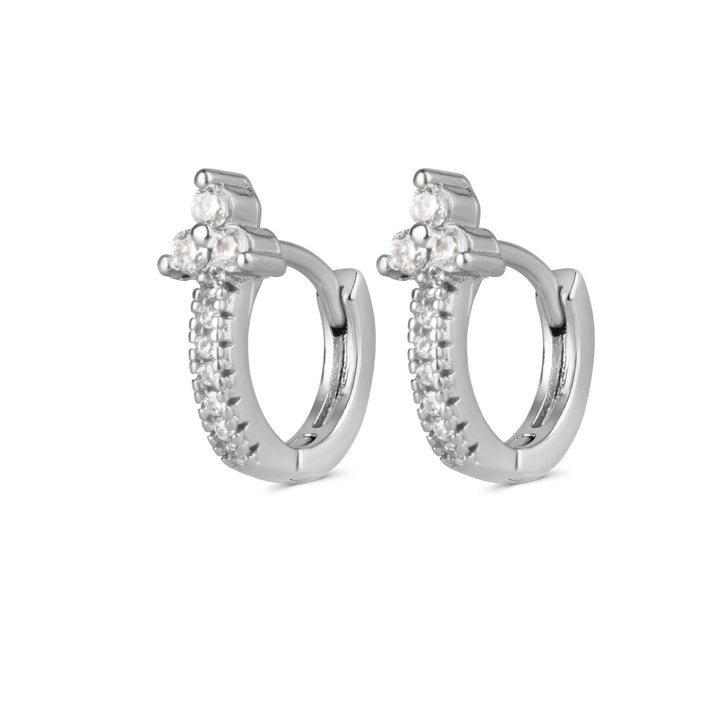 Della - Crystal Hoop Earrings Stainless Steel