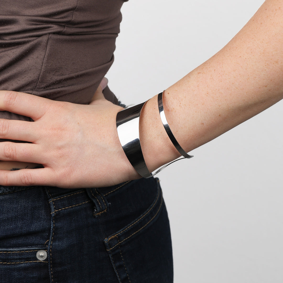 Krista - Chunky Bangle Armbånd Rustfritt Stål
