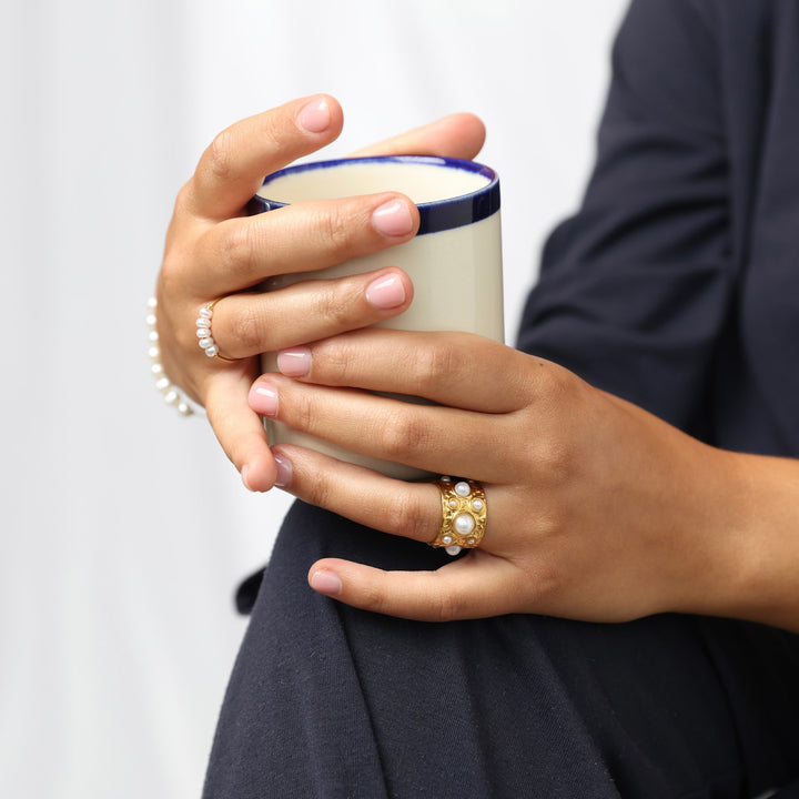 Kerstin - Hamret Perlering Rustfritt Stål