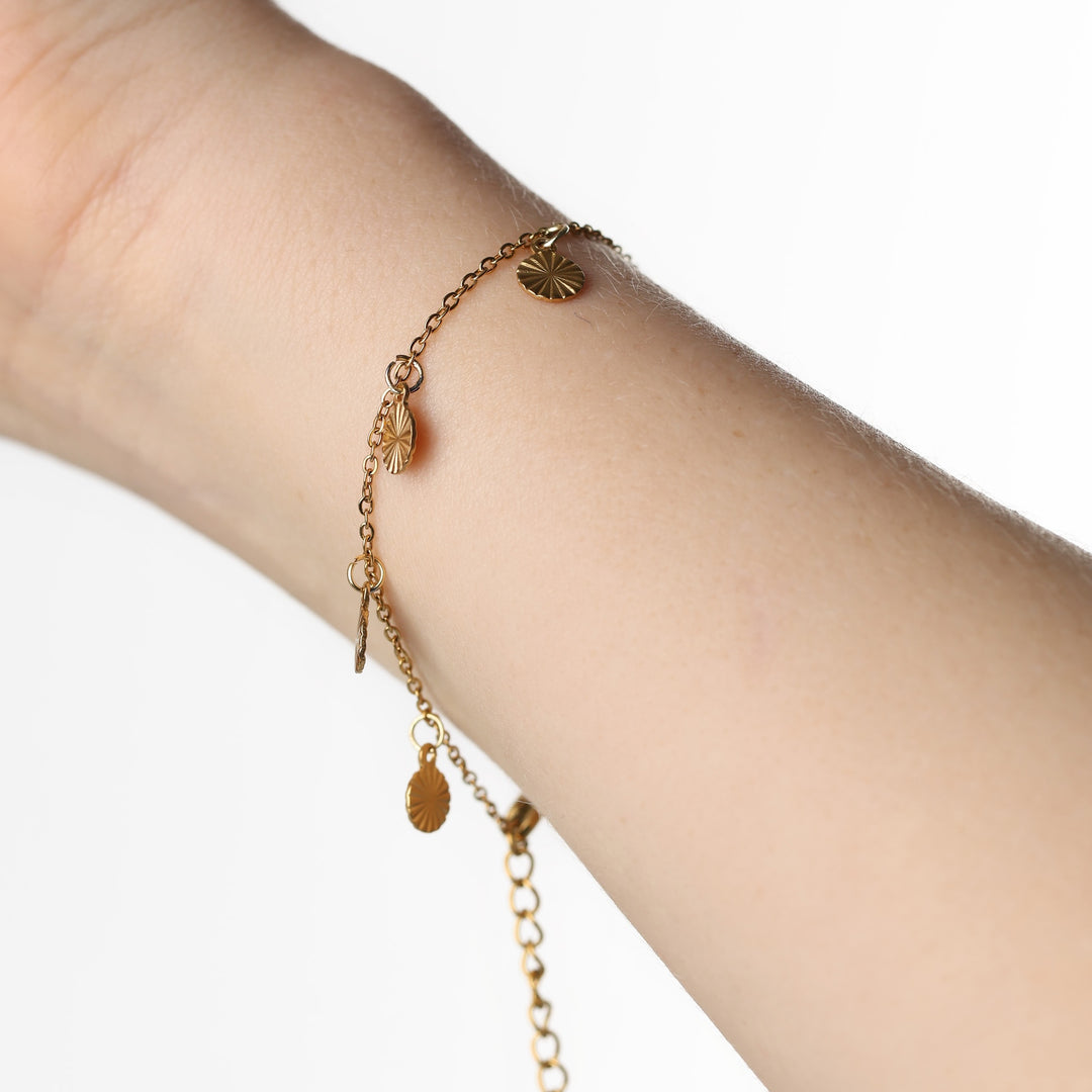 Liv - Mynt Charm Armbånd Rustfritt Stål