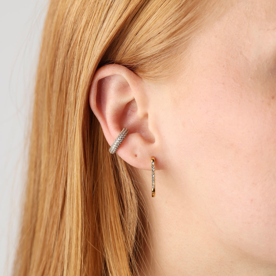 Celeste - Hoops Øredobber Krystall Rustfritt Stål