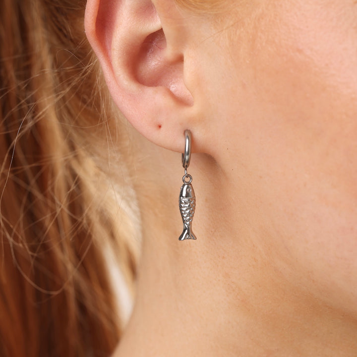 Erna - Fish Hoops Øredobber Rustfritt Stål