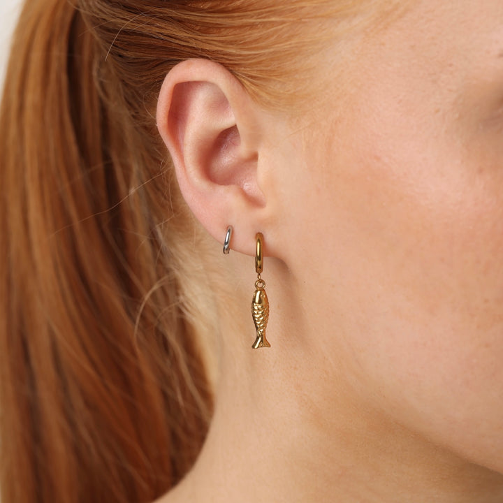 Erna - Fish Hoops Øredobber Rustfritt Stål