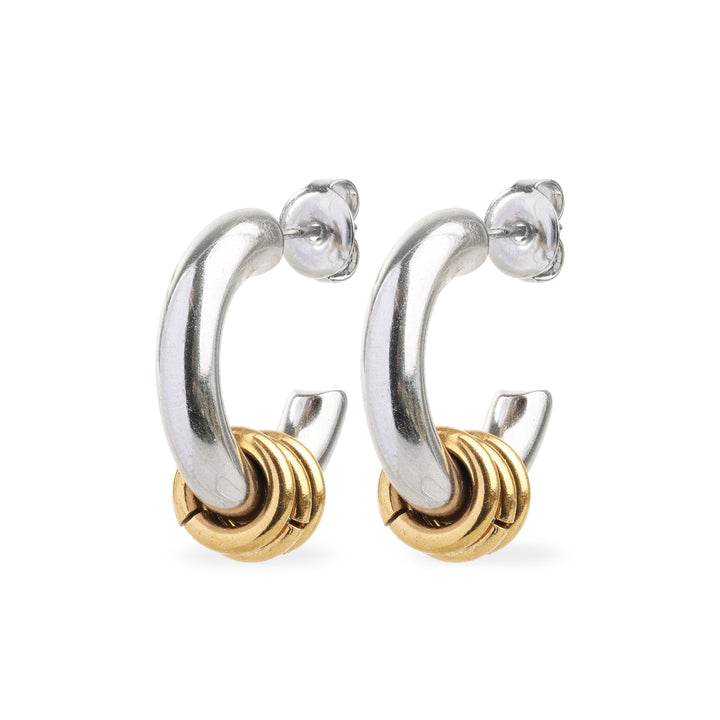 Luna - Hoops Studs Øredobber Rustfritt stål