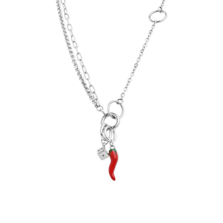 Onyx - Layered Chain Necklace Stainless Steel