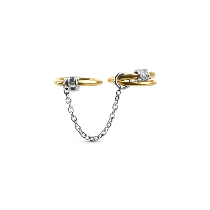 Inez - Trippel Statement Ring Rustfritt Stål
