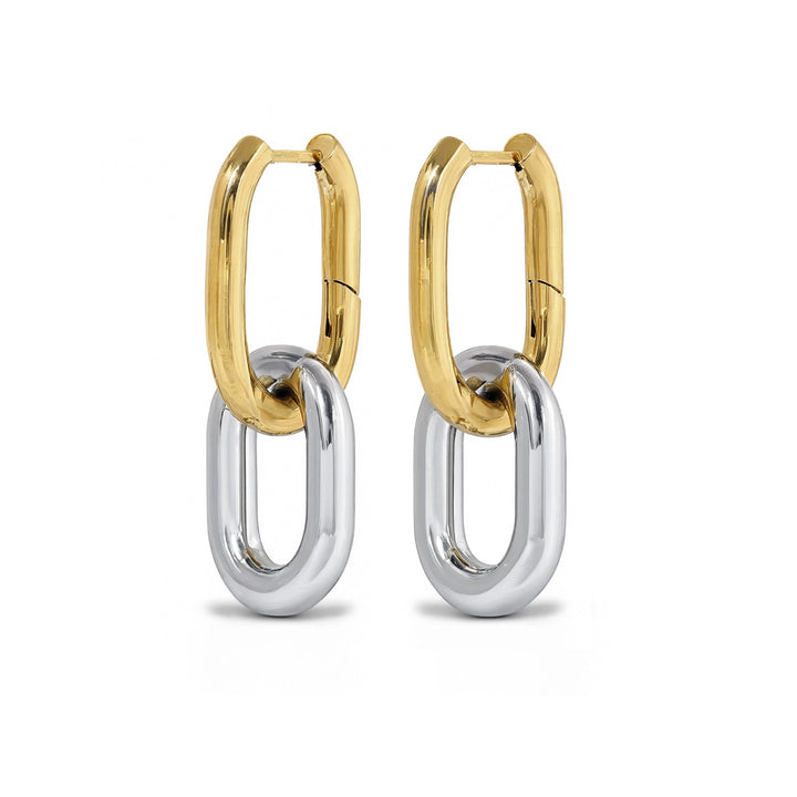 Li –  Mixed Metal Hoops Øredobber Rustfritt Stål