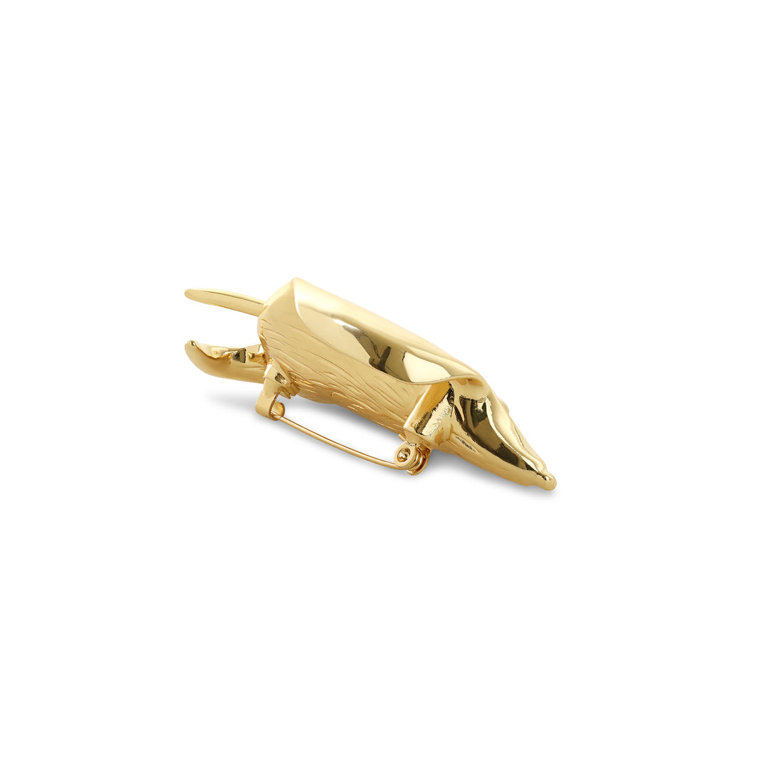 Leslie - Abstract Brooch Gold