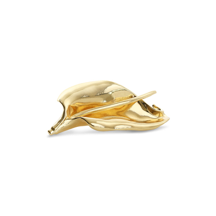 Leslie - Abstract Brooch Gold
