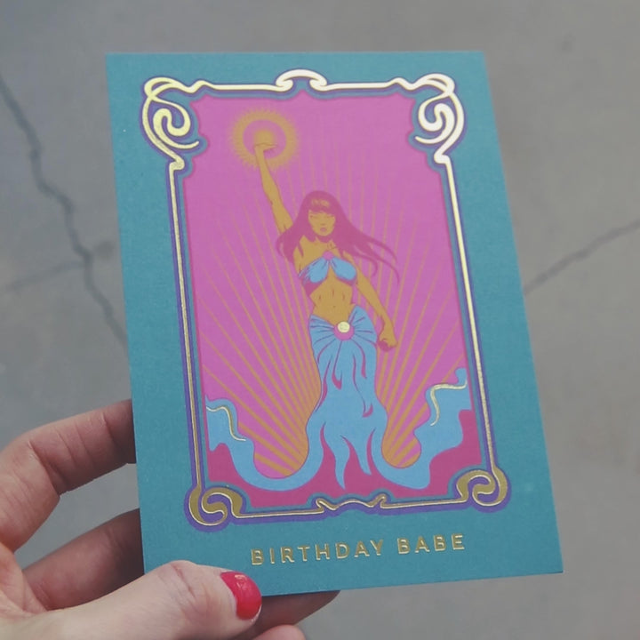 Birthday Babe Goddess Postcard