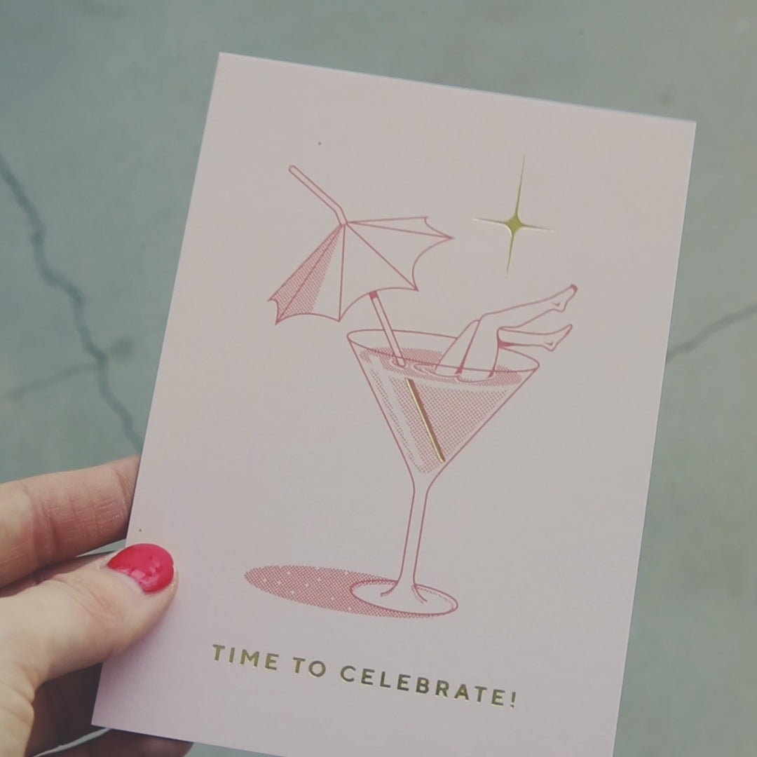 Tid for å feire cocktailpostkort