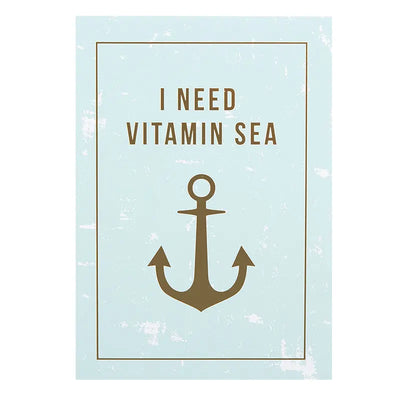 I Need Vitamin Sea Laminated Postcard