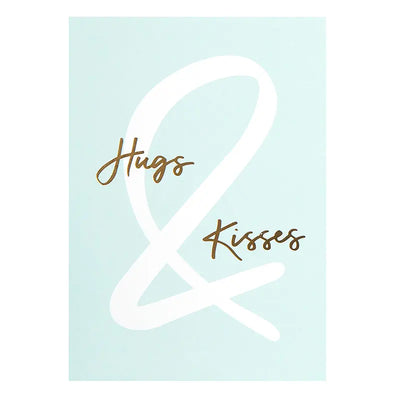 Hugs & Kisses Laminated Postcard