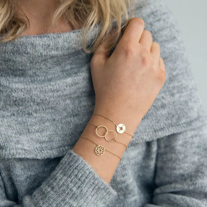 Dobbelt sirkel armbånd