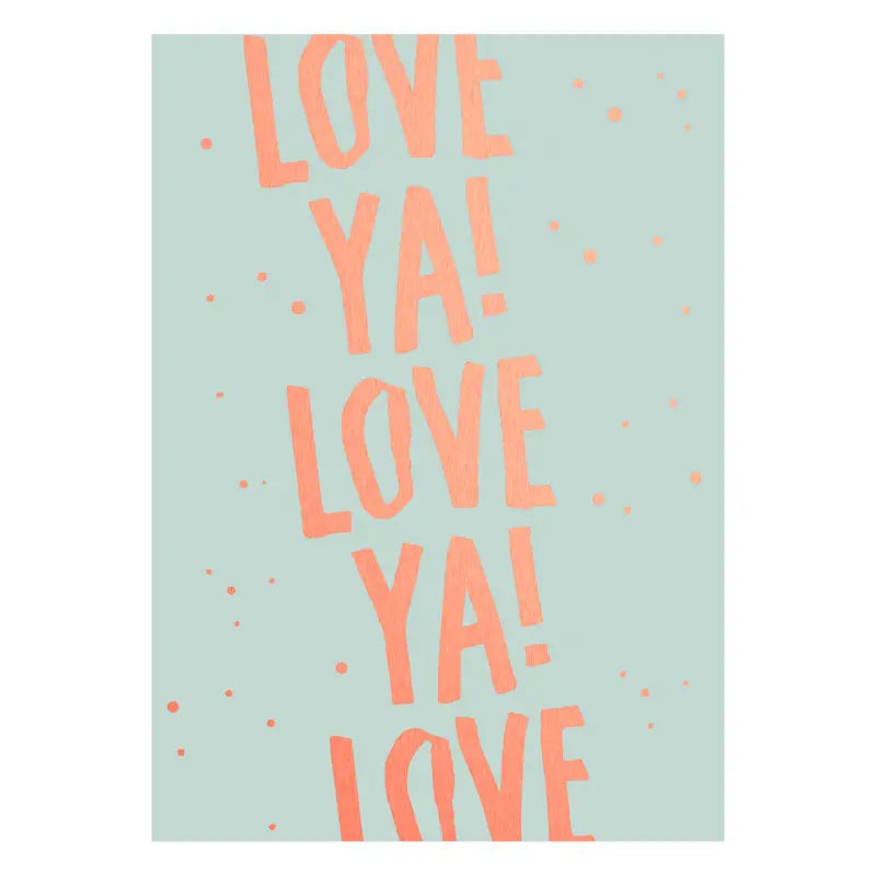 Love Ya! Rose Gold Postcard