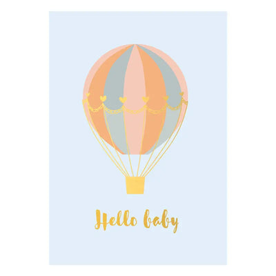 Hello Baby Ballon Greeting Card