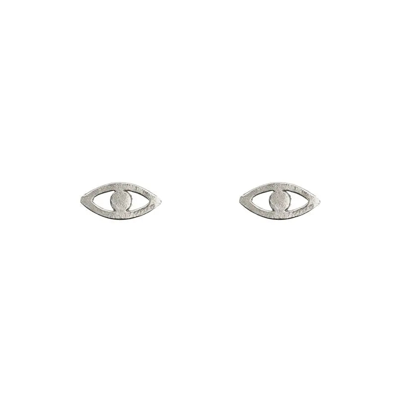 Evil Eye Earrings Silver