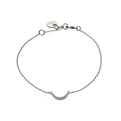 Crescent Moon Bracelet Silver