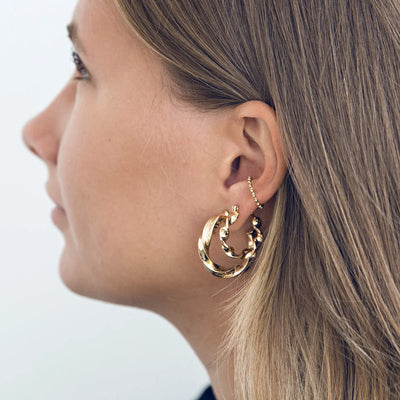 Chunky Twisted Hoop øredobber