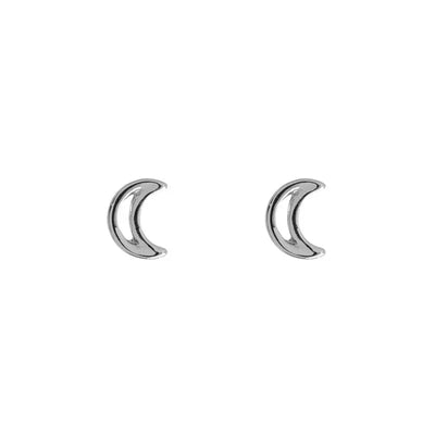 Moon Outline earrings Silver