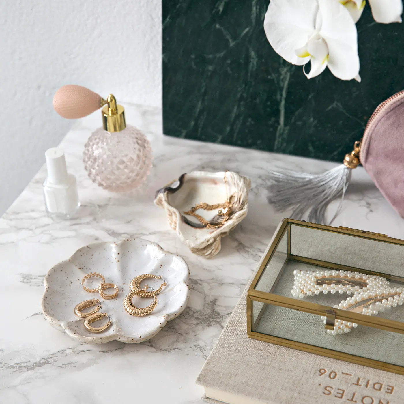 Chunky Oval Hoop øredobber