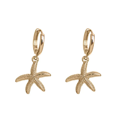 Starfish hoop earring Gold